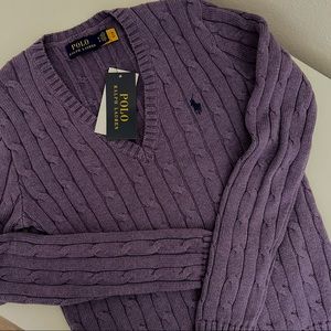 Polo Ralph Lauren Cable-Knit V Neck Sweater